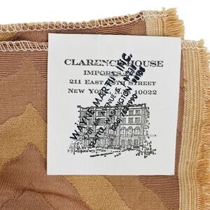 Clarence House Montaldo Apricot Chevron Fabric Sample Italy 26x25 Linen Blend